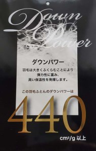 訳アリ 羽毛布団【ポーランド産マザーグース93%】ダブル 190×210cm 羽毛掛け布団【ダウンパワー440】