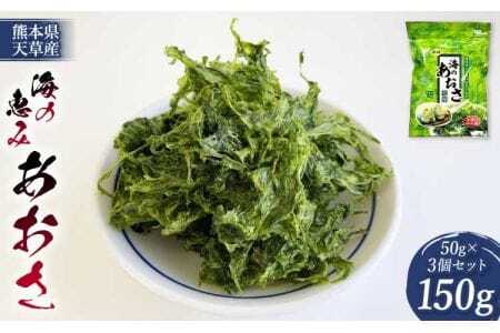 あおさ 50g×3個 合計150g【海の恵み】熊本県天草産 あおさ 小分けあおさ あおさ味噌汁  熊本県産あおさ 天草産あおさ 