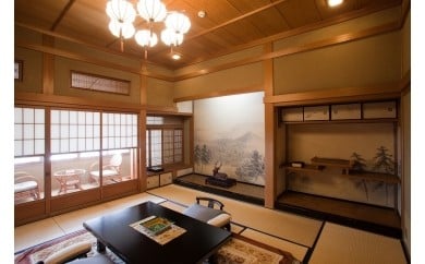 四季亭 宿泊券（ペア） 1泊 朝夕食事付き 宿泊券 宿泊 旅行 C-10