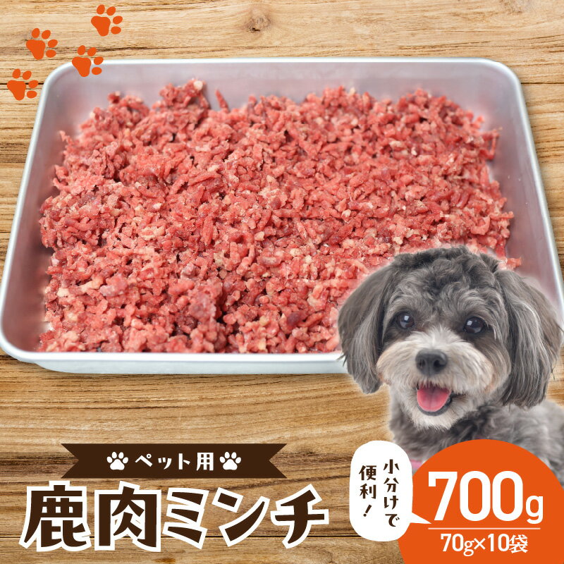 【ふるさと納税】 京都木津川産 鹿肉ミンチ 700g (ペット用) 《レビューキャンペーン》