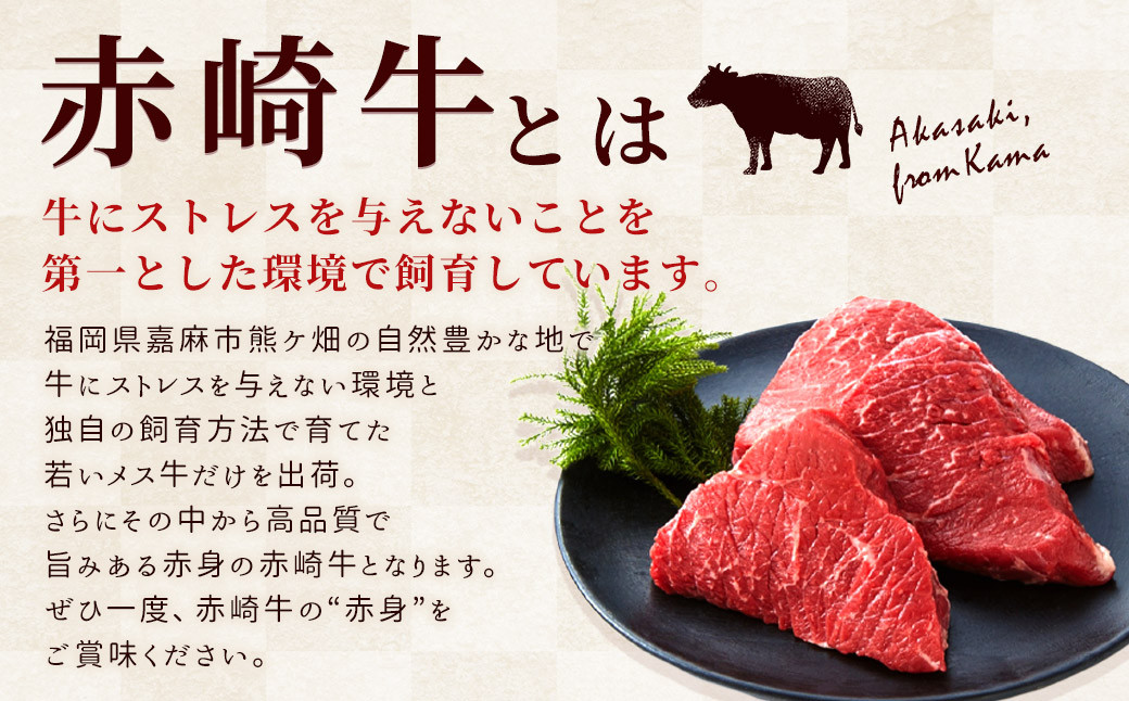 赤崎牛 【赤身レンガステーキ】（約600g）【冷蔵】