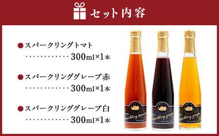 北海道サイダー 3本 セット 3種 300ml×各1本 | 飲料 ドリンク スパークリング トマト グレープ 炭酸 北海道産