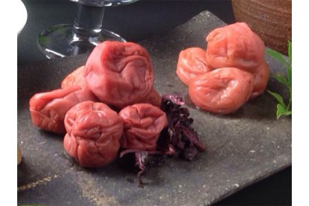 熊野乃梅　2種詰合せ①　昔ながら（塩分25％）・うす塩（塩分9％）としそふりかけ