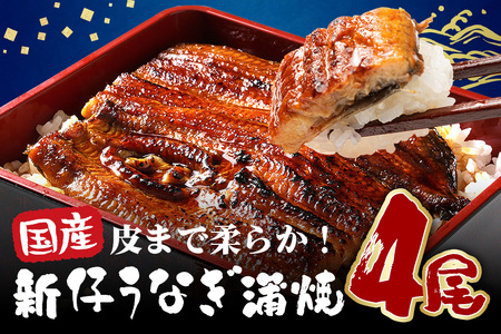 超特大!やわらか 国内産うなぎ蒲焼 220～250g 4尾 計880g以上 肉厚ジューシー ふっくら柔らか ブランド鰻使用 秘伝のタレ・山椒付き 湯煎で簡単調理 うな丼 うな重 贈答用 ギフト 冷蔵配送 国産 茨城県 潮来市 (A23-006)