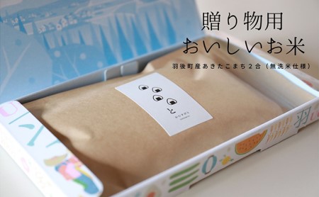 あきたこまち無洗米新米お米の贈り物 秋田県産 あきたこまち【300g(2合)】
