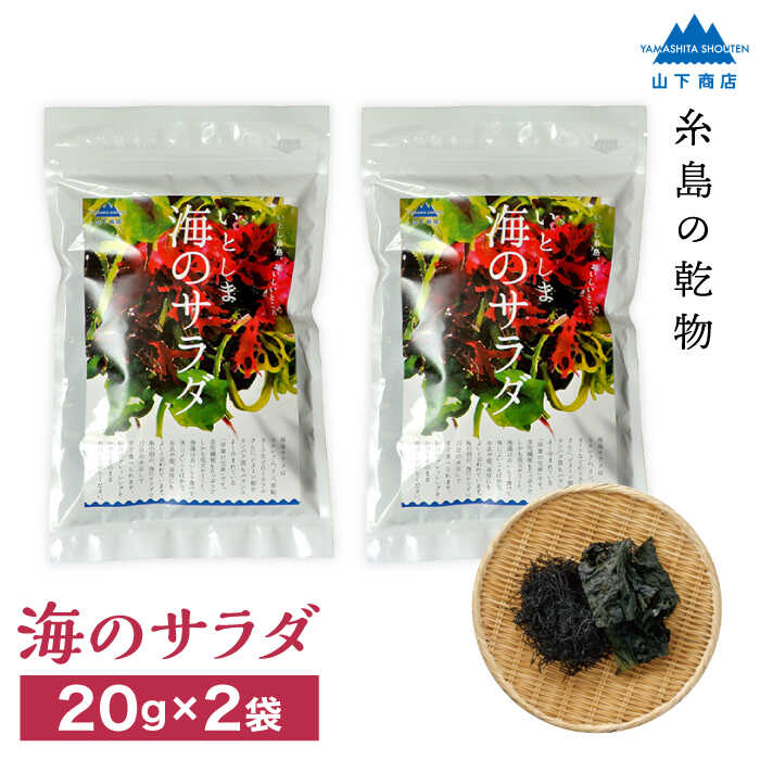 糸島の乾物 海藻 いとしま 海のサラダ 2袋 糸島市 / 山下商店 / いとしまごころ [ANA012] 海藻サラダ 簡単 乾物 乾燥 わかめ 茎わかめ めかぶ ひじき