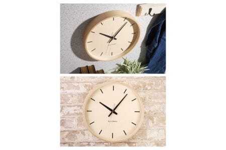 KATOMOKU Plywood clock km-50　木製掛け時計（ナチュラル）