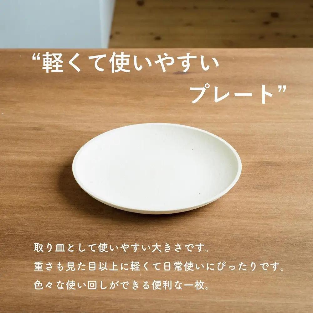 SHIROTSUCHI PLATE 2枚セット ac-10　GRAIN WARE 【信楽焼・明山】 (176779-40037541)