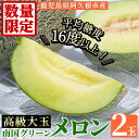 【ふるさと納税】数量限定！鹿児島県産南国グリーンメロン(2玉・1.5kg) 数量限定 メロン フルーツ 青肉 果物 くだもの 果実 国産 九州産 鹿児島県産【松永青果】a-12-254