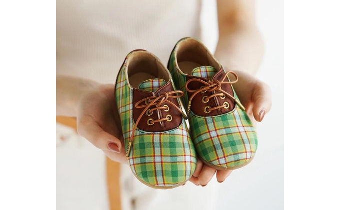 ひょうごレザーと播州織のファーストシューズ［あまんじゃこのくつ］タカタータン