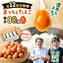 【ふるさと納税】【月1回 Lサイズ 80個 ×12回 定期便 】家族のために選びたい「 まつもとたまご 」計960個＜松本養鶏場＞[CCD012] 長崎 西海 卵 生卵 新鮮 卵かけごはん 安全 安心 美味しい こだわり 少数飼い 定期 小分け 赤玉