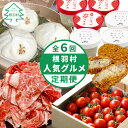 【ふるさと納税】新商品が入った！全6回！根羽村人気グルメ定期便★ 切り落とし 国産黒毛和牛 根羽牛 生ソフトクリームアイス アイスクリーム 紅ほっぺ 紅ほっぺいちご 苺アイス コロッケ トマト フルティカトマト 鹿肉まん 鹿肉 30000円 30,000円