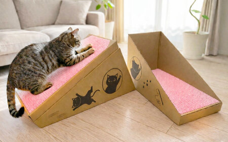 トランス爪とぎ・ピンク / 爪とぎ 猫用爪とぎ 猫 インテリア ペット ねこ ネコ 愛猫 ペット ペット用品 段ボール ダンボール / 恵那市 / 東濃コアー[AUEZ005]