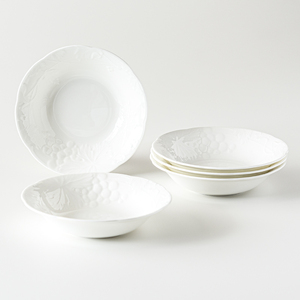 【三重ナルミ】 食器 16cm ボウル 深鉢 ホワイト 5枚セット [鳴海製陶 食器