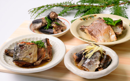 マルキ商店の「紀北町の健康青魚6点セット」[さば(煮付・水煮）・いわし(煮付・水煮)] 【AA09】