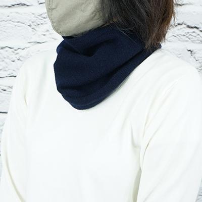 ふるさと納税 富士川町 カシミヤ100%ネックウォーマー(ネイビー) |  | 02