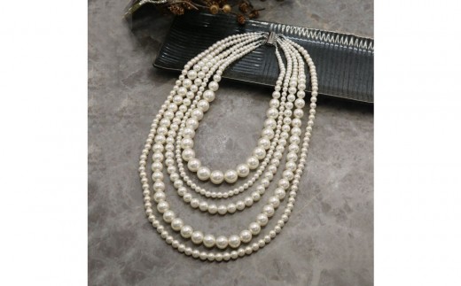 
                  CE-N-15 【CERCA】ヴィンテージパールの5連ネックレス［ パール ネックレス  フォーマル アクセサリー 人気 おすすめ ギフト プレゼント 通販 送料無料 ふるさと納税 ］
                