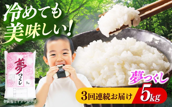 【全3回定期便】 【令和7年度産】福岡県産米 夢つくし 5kg 精米《築上町》【有限会社ファインリョーコク】[ABCO022]