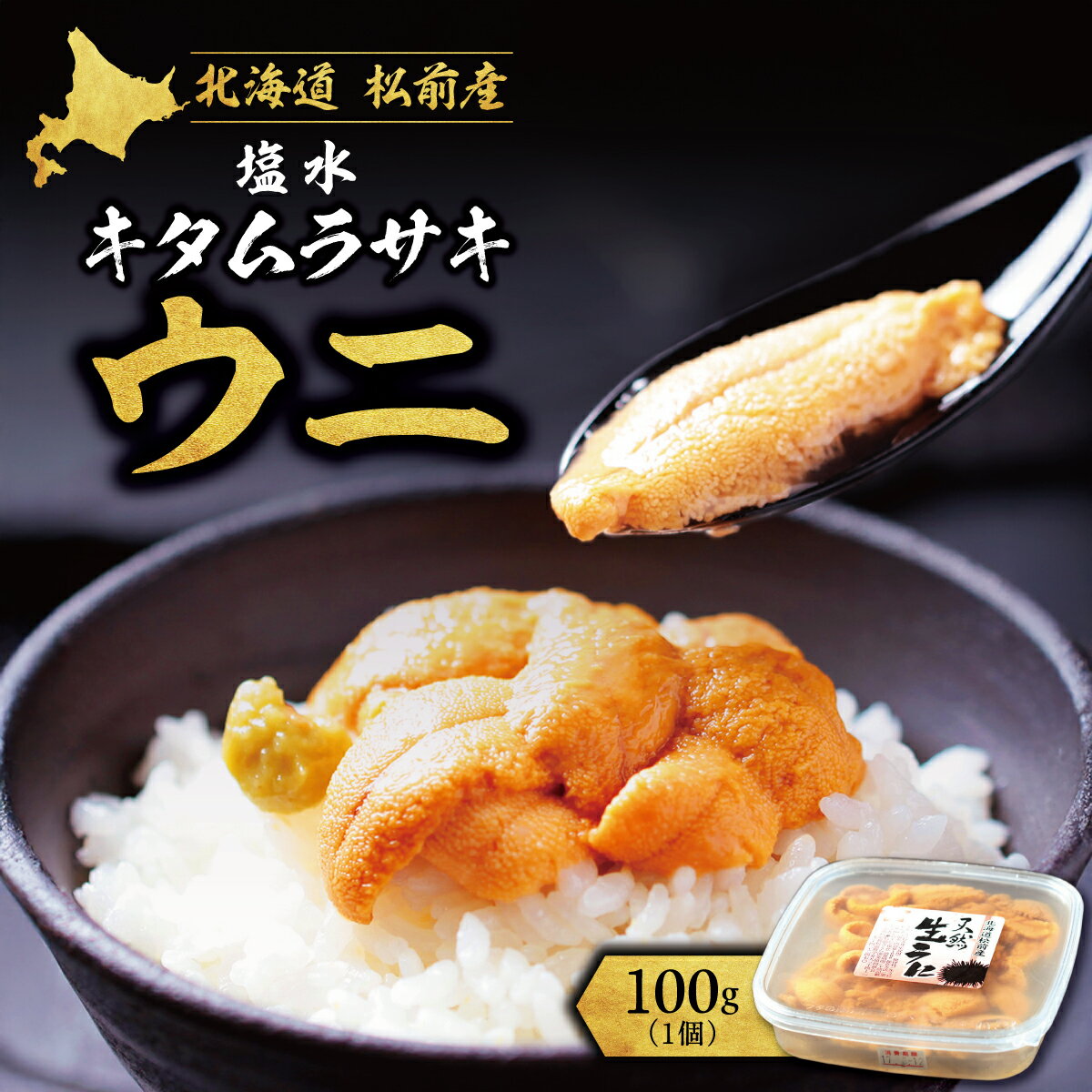 【ふるさと納税】「2026年6月以降順次発送」塩水キタムラサキウニ 100g × 1パック 冷蔵 天然 期間限定 旬 ミョウバン不使用 無添加 生うに 紫うに 塩水パック 小分け 本場 北海道産 道産 松前町産 産直 産地直送 ご飯のお供 ウニ丼 海鮮丼 おつまみ 北海道 松前町 MATB009