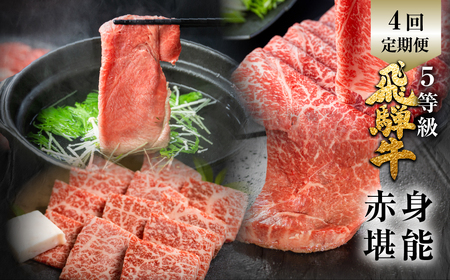 【定期便】飛騨牛 赤身堪能定期便 4回定期便