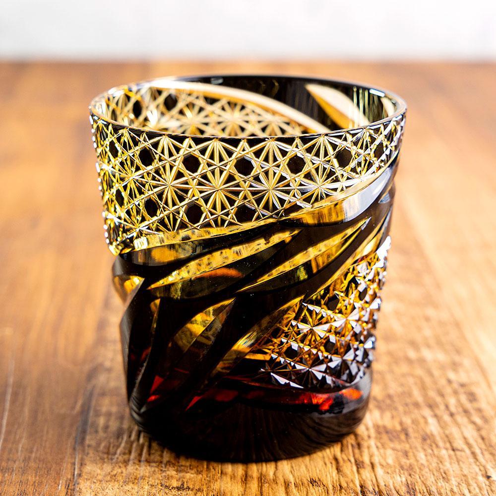 【ふるさと納税】小樽 切子 オールド雅 　 約250ml×1個 高さ9cm 化粧箱　4色から選択可 | グラス ガラス ガラス製品 食器 洋食器 和食器 テーブルウェア 晩酌 ギフト 贈り物 小樽市 小樽 北海道 送料無料