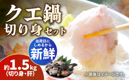 【2026年11月より順次発送】クエ 切り身 / 肝 セット 約1.5kg  海鮮 魚介 珍しい 高級   [WBO001]