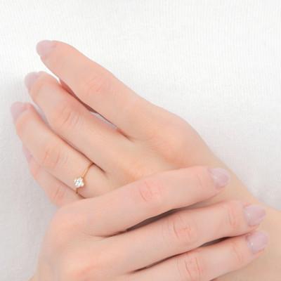 ふるさと納税 富士川町 クローバーダイヤモンドリング　0.15CT　R3989DI-Y #12 |  | 02