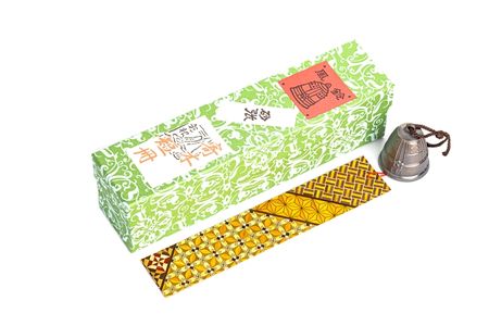 砂張 吊鐘風鈴 寄木短冊付き 鋳物掛台セット