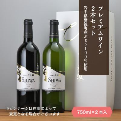 ふるさと納税 紫波町 【ギフト箱・包装・無地のし付】自園自醸ワイン紫波　プレミアムワイン2本セット
