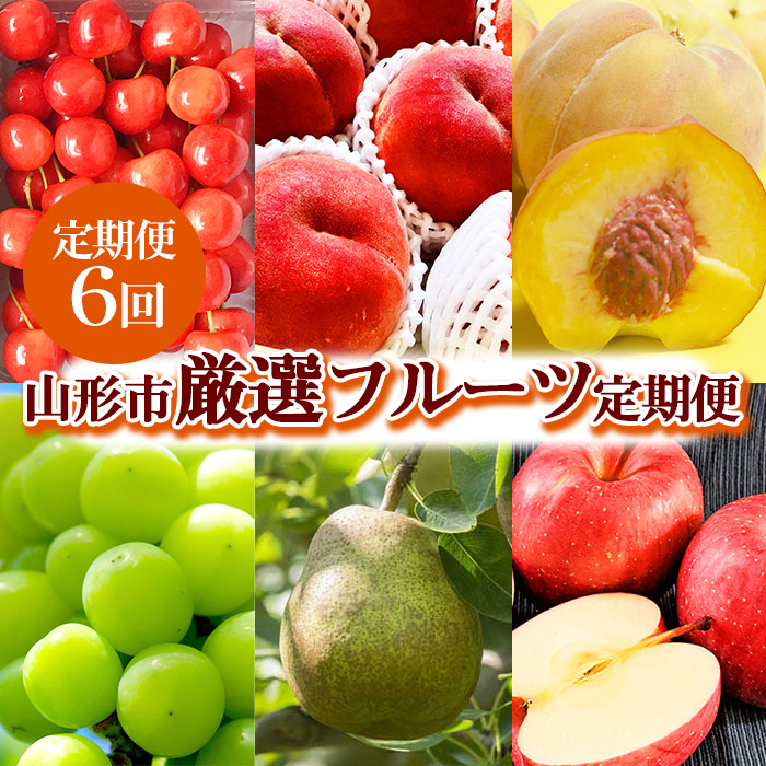 【定期便6回】山形市産 厳選フルーツ定期便 【令和6年産先