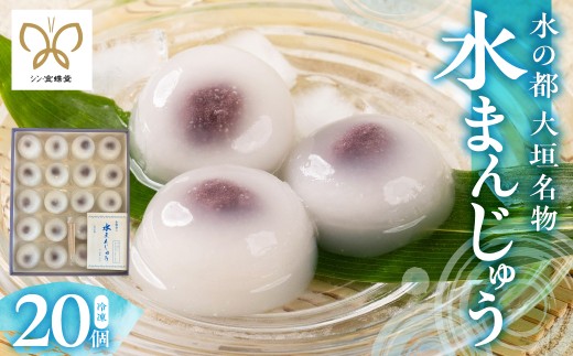大垣名物 水まんじゅう 【冷凍】20個【季節限定 10月25日まで受付】選べる個数 まんじゅう 饅頭 水饅頭 スイーツ 和菓子 デザート 銘菓 お菓子 菓子 ひんやり 季節限定 お取り寄せ ギフト 名物 金蝶堂 シン・金蝶堂 岐阜県 大垣市