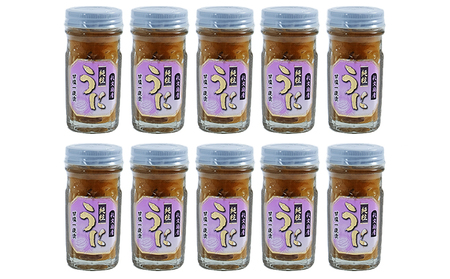 北海道 礼文島産 まろやかなコク キタムラサキウニ 甘塩一夜漬 60g×10本［株式会社やまじょう］【 うに ウニ 雲丹 一夜漬け 塩うに ムラサキウニ 珍味 おつまみ 酒の肴 ご飯のお供 贈答 ギフ
