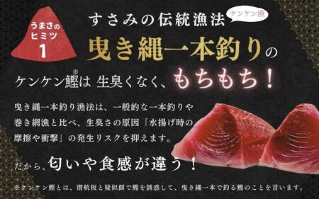 ＼令和６年初カツオ／２月～４月限定 すさみケンケン鰹のたたき 約500g～600g カツオ かつお 刺身 タタキ 天然 初ガツオ 初鰹 【scp001】