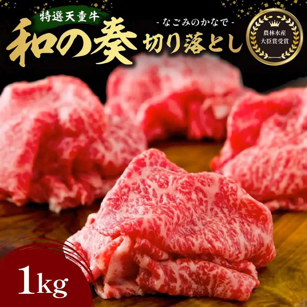 農林水産大臣賞受賞 特選 天童牛 和の奏 切り落とし 1kg 山形牛 08-27-018
