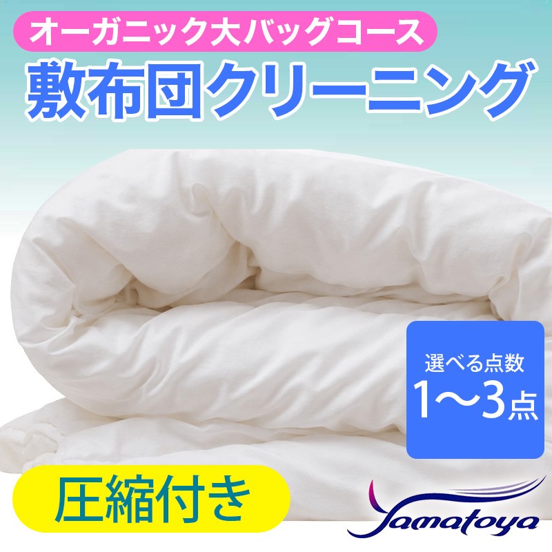 
                  オーガニック敷布団クリーニング (1〜3点パック) 圧縮付き 大バッグコース 1〜3点 圧縮付き 丁寧 丸洗い 敷布団 寝具 こたつ クリーニング シーツ 高品質ヤマトヤクリーニング 糸魚川 帰省 年末年始 実家 寝具 布団クリーニング
                
