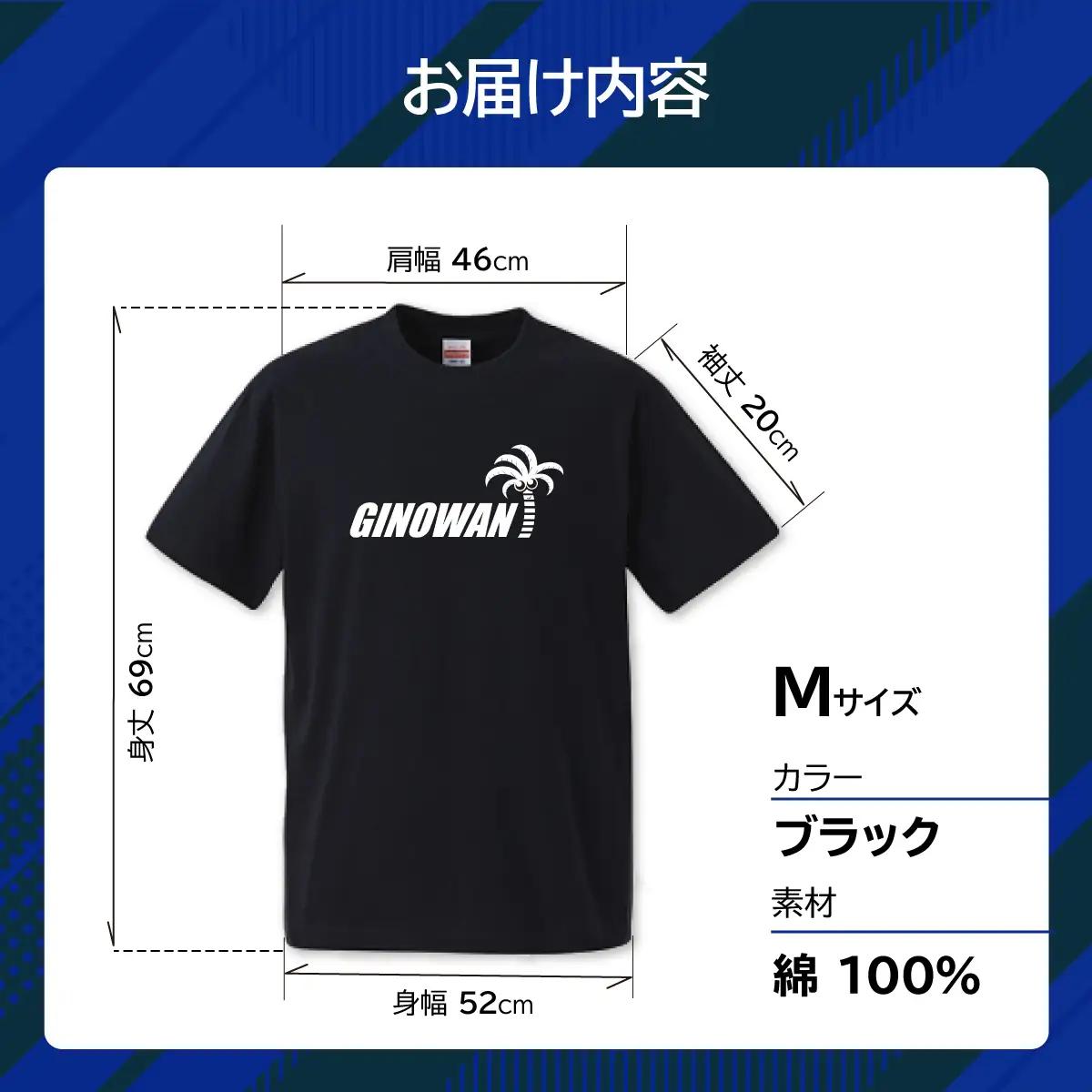 【ふるさと納税】オリジナルプリントTシャツ ブラック Mサイズ | 就労継続支援B型事業所 Active | GINOWANオリジナル | 沖縄県 宜野湾市 送料無料