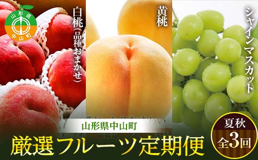 《先行予約》山形県中山町 厳選フルーツ定期便 夏秋 全3回 【2025年8月開始】 F4A-0365