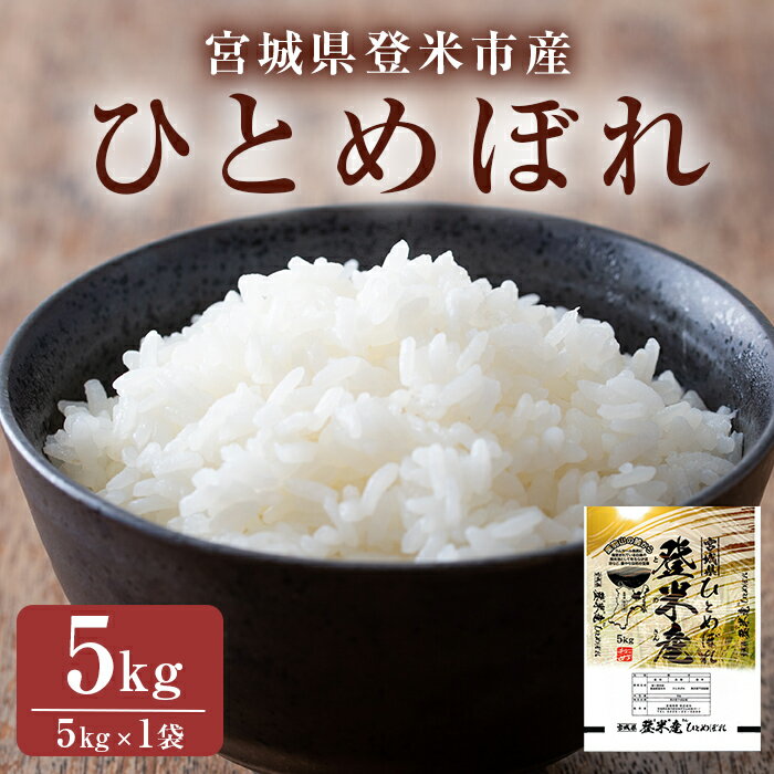 【ふるさと納税】≪令和7年産・新米≫ ひとめぼれ 精米 5kg(5kg×1袋) 登米市産 米 お米 おこめ ごはん ご飯 白米 おにぎり お弁当 5kg 【宮城商事株式会社】tm469