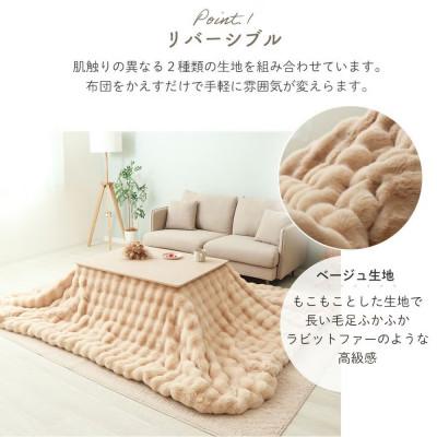 ふるさと納税 小野市 リバーシブルこたつ掛け布団 Sau(サウ)【ベージュ/グレージュ】　195×245cm |  | 01