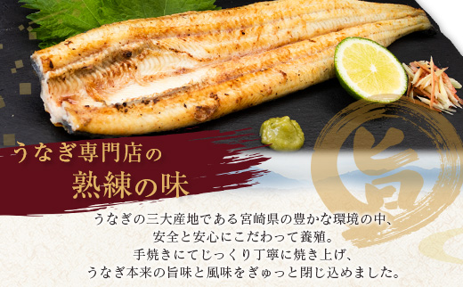 ［訳あり・不揃い］うなぎ白焼き 合計1kg（4～10尾入り）玄人の一品 バラツキ 数量限定 宮崎県産 冷凍 蒲焼タレ付【E224】