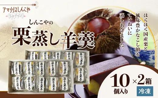 栗蒸し羊羹　10個入り　2箱　75P5605【 しんこや】