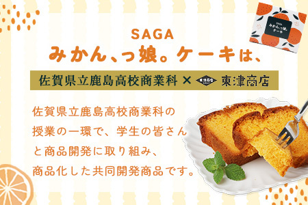 【鹿島高校 共同開発返礼品】SAGAみかん、っ娘。ケーキ 2箱（合計8個入り）A-219 スイーツ ケーキ 焼き菓子 焼菓子 みかん ミカン 蜜柑 みかんケーキ ミカンケーキ お土産 ご当地スイーツ 