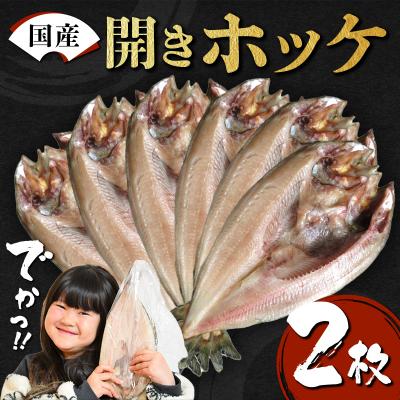 ふるさと納税 山田町 【無添加】国産 真ホッケ 大サイズ×2枚 肉厚 冷凍 ほっけ 干物 北海道産 一夜干し 魚 魚介