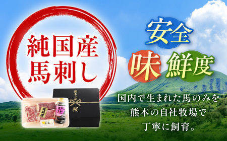 『純国産』熊本の味 馬刺し お試し 3種 セット 計約210g（2〜3人前）上霜降り 霜降り 赤身 タレ付【有限会社 九州食肉産業】[AYCN002]