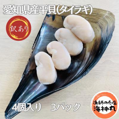 ふるさと納税 南知多町 訳あり愛知県産平貝(タイラギ)4個入り【230〜280g】　3パック