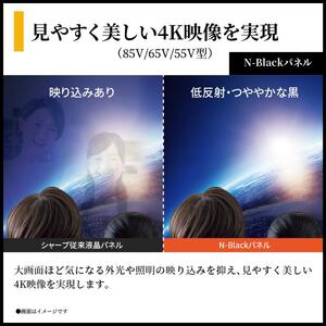 テレビ 65型 4K mini LEDテレビ シャープ SHARP AQUOS アクオス 65V型 4T-C65HV1 Google TV YouTube Netflix 内蔵 大画面 高画質 高音質