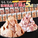 【ふるさと納税】★レビューキャンペーン★＜宮崎県産若鶏切身5.1kg（むね肉 300g×12袋 もも肉 300g×5袋）＞ 国産 鶏肉 ストック 常備品 一口サイズ モモ ムネ 鶏 切り身 小分け カット済み 市場食鳥 宮崎県 国富町 【冷凍】※入金確認後、3か月以内に順次出荷