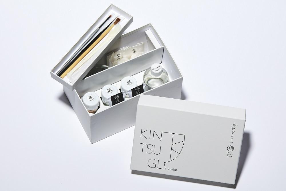
【堤淺吉漆店】天然漆と純金粉を使った本格金継ぎ体験キット 「金継ぎコフレ」（動画解説付）
