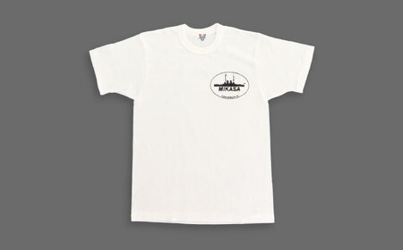 三笠帽子（M、紺）・Tシャツ（S~LL、白）セット 記念艦三笠【公益財団法人 三笠保存会】 [AKBC001]