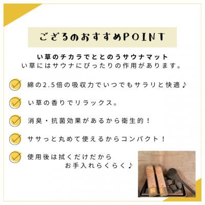 ふるさと納税 北見市 たたみ屋さんが作る　い草が香るサウナマット　ととのうでござる　千鳥格子 |  | 03